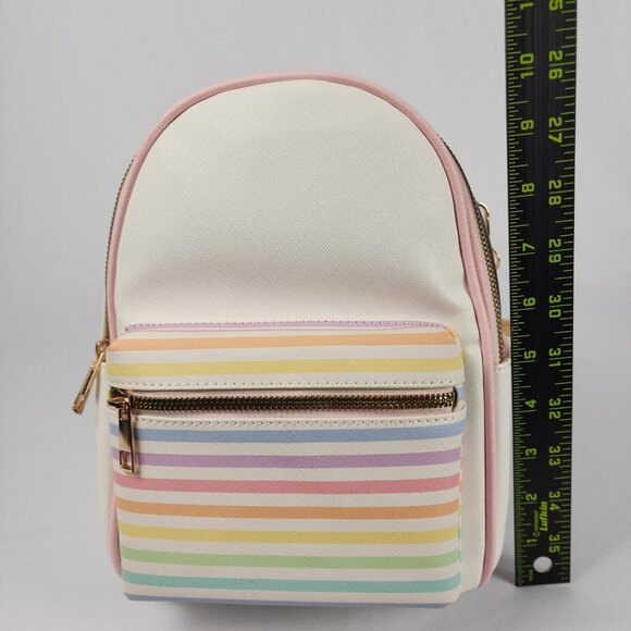 Like Dreams Mini Backpack Purse Womens Girls White & Pink Pastels Adjustable NWT - Picture 8 of 10